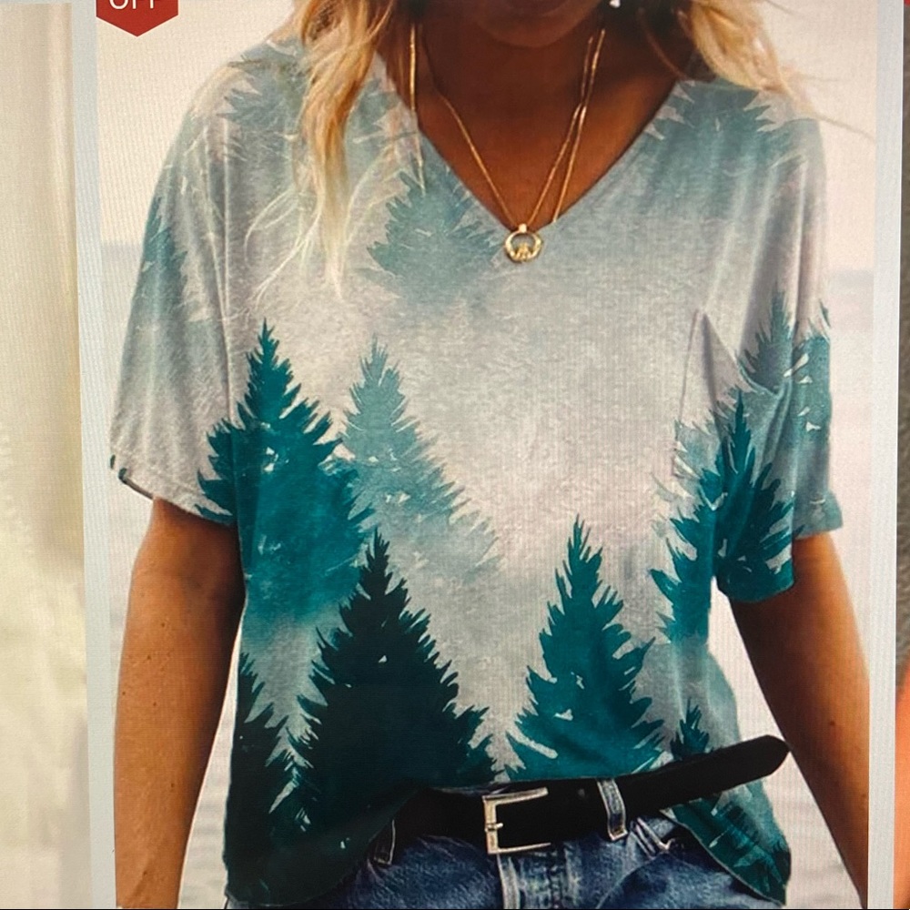 NWOT Tree Pocket Loose Tee